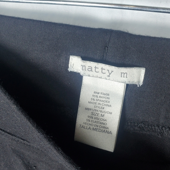 Pre-Loved Women’s Matty M Black Jogger Pants Size Medium - Picture 6 of 8